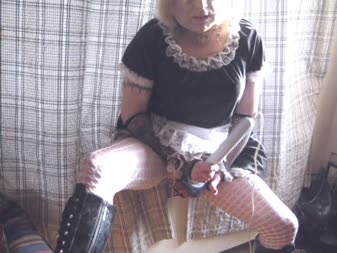 Fetish Trans - Sissy Maid Cumming In Chastity